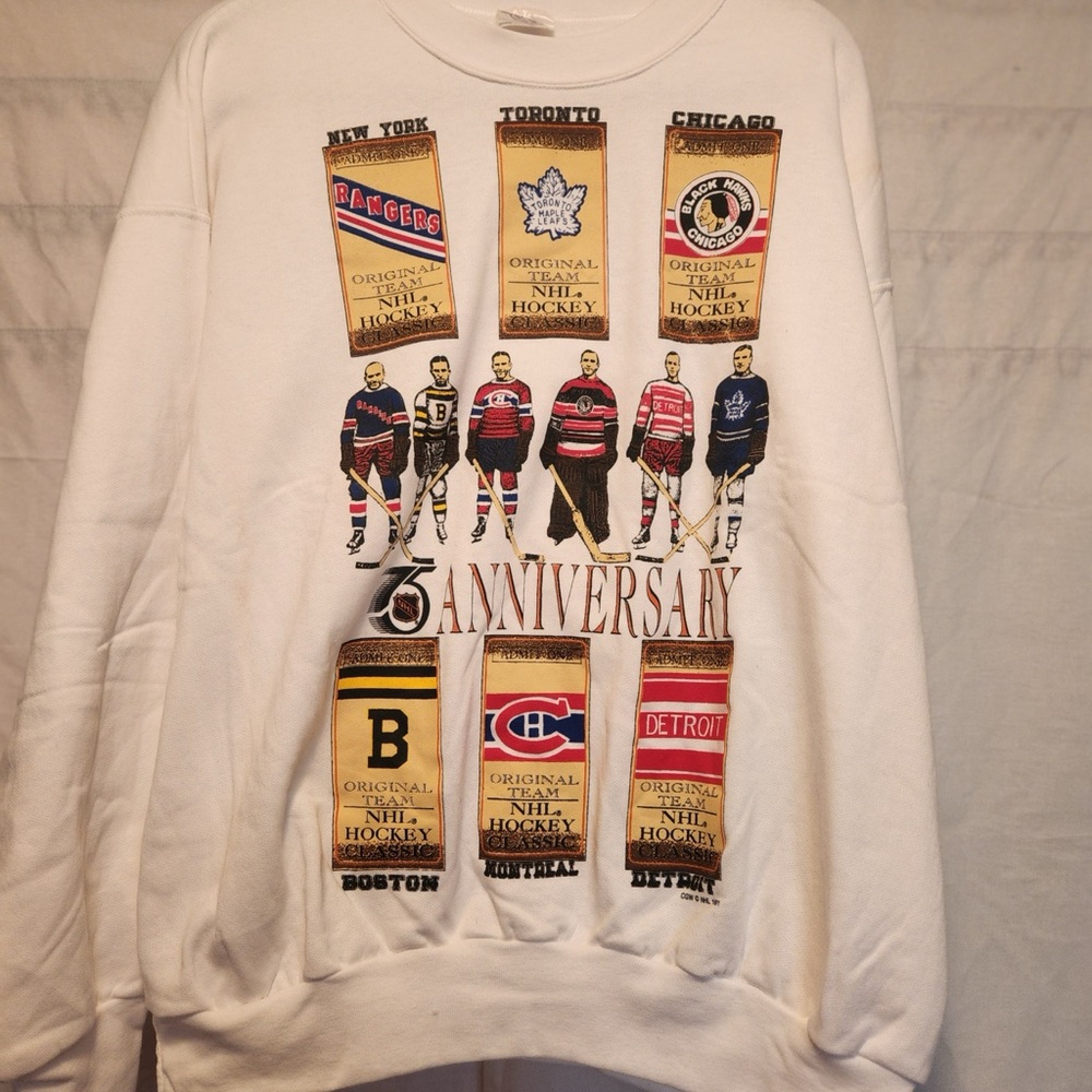 NHL 75th Anniversary White Sweater